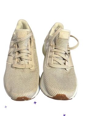 New Balance Tan Knit Lace-Up Sneakers